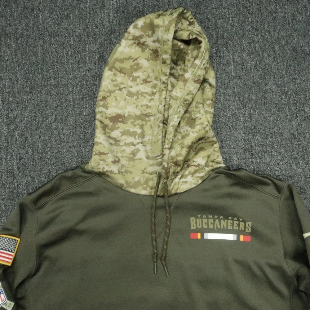 Tampa Bay Buccaneers Hoodie Mens Large Green Nike Salute To Service Dri Fit‎